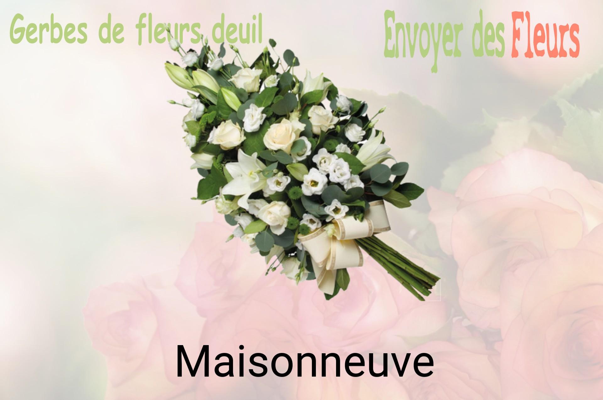 Gerbe de fleurs de deuil livrée à Maisonneuve